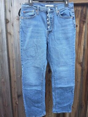 Womens Levis Wedgie Straight Button Fly Jeans